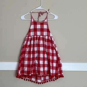 Oopsie Daisy Checkered Halter Dress
